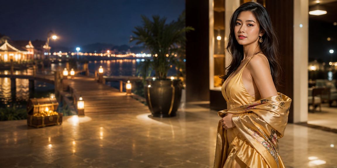 Bàn chơi casino trực tiếp với bộ bài và xúc xắc